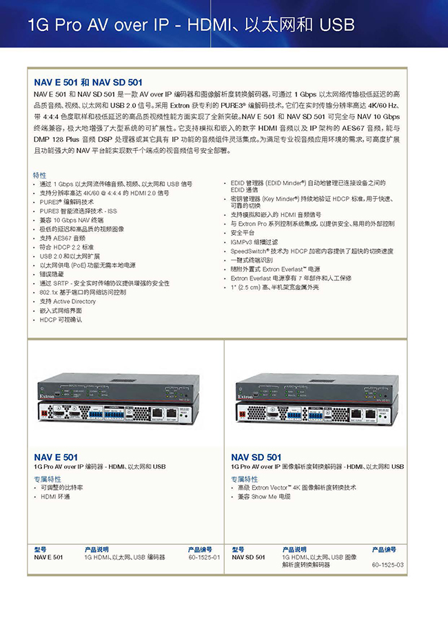 Extron NAV系列Pro AV over IP解決方案