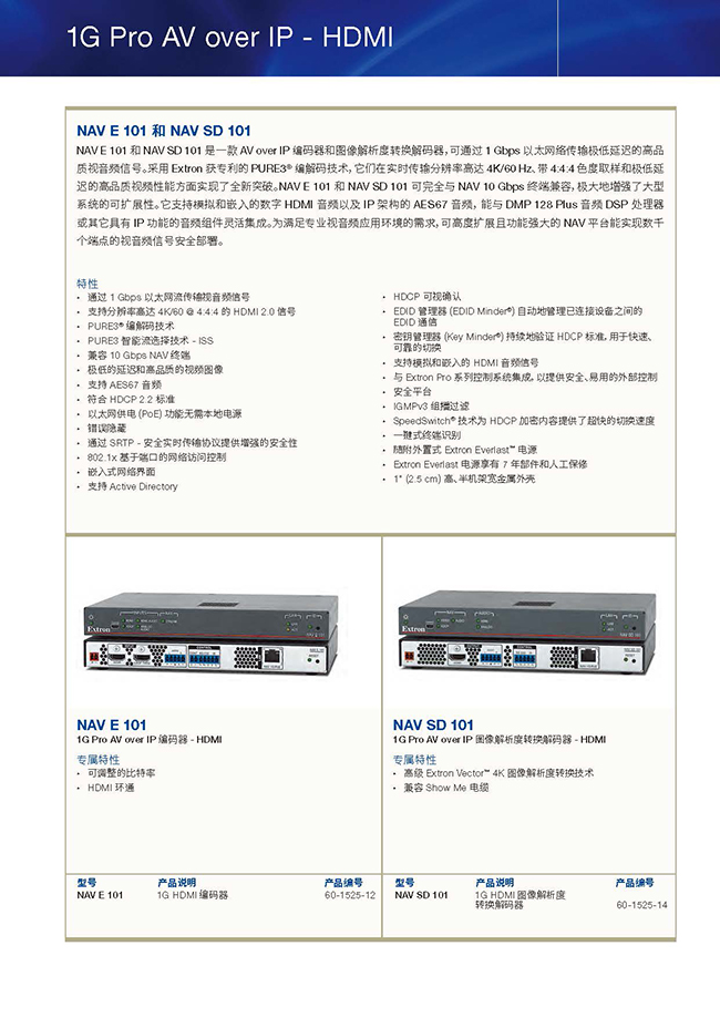 Extron NAV系列Pro AV over IP解決方案