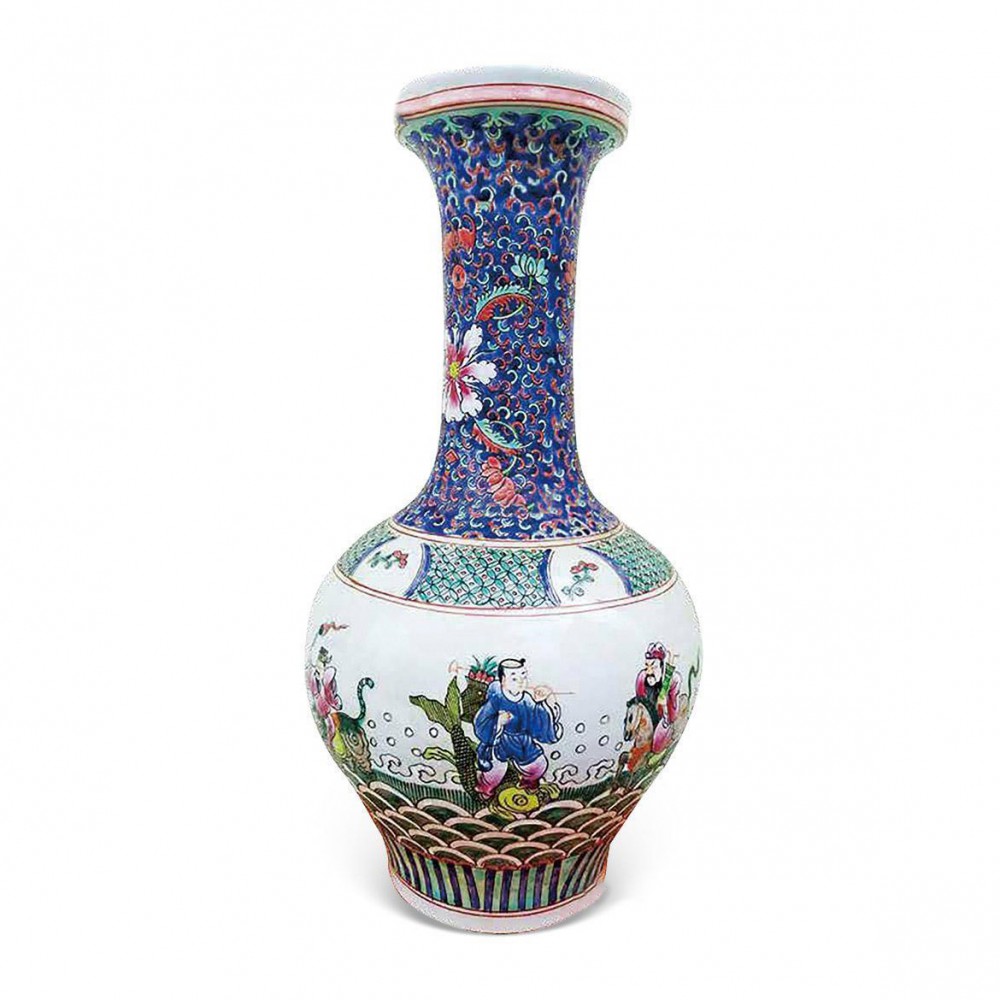 粉彩長(cháng)颈瓶