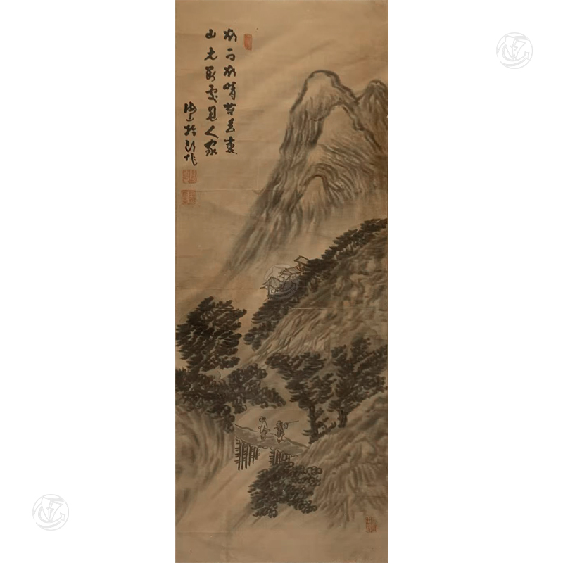 味方海山(shān)指画